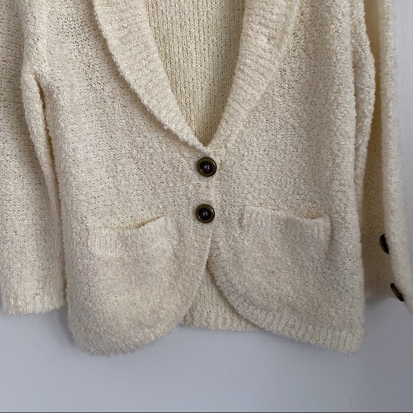 eci Teddy Cardigan Blazer Sweater SZ M (fits like a small) - Picture 6 of 9